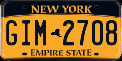 NY license plate GIM2708