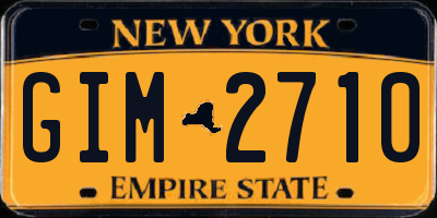 NY license plate GIM2710