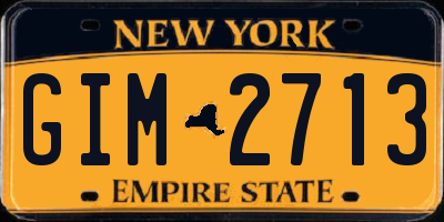 NY license plate GIM2713
