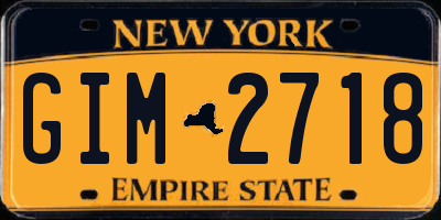 NY license plate GIM2718