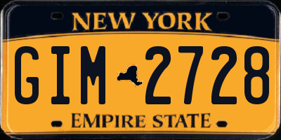 NY license plate GIM2728