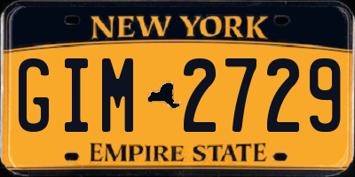 NY license plate GIM2729