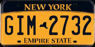 NY license plate GIM2732