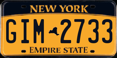 NY license plate GIM2733