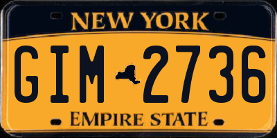 NY license plate GIM2736