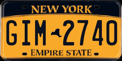 NY license plate GIM2740