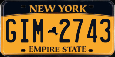 NY license plate GIM2743