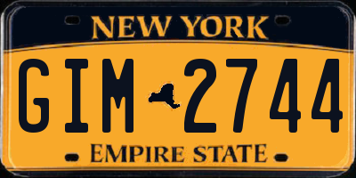 NY license plate GIM2744