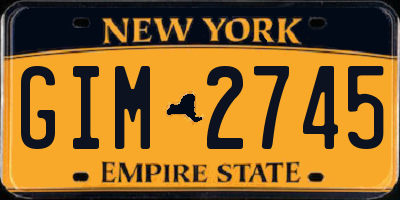 NY license plate GIM2745