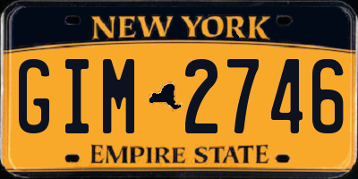 NY license plate GIM2746