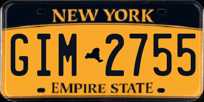 NY license plate GIM2755