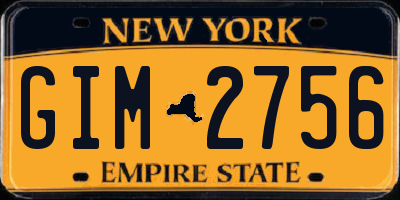 NY license plate GIM2756