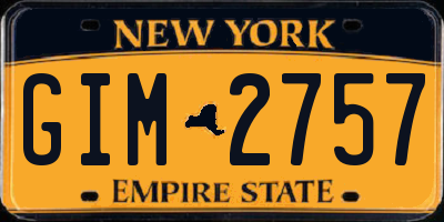 NY license plate GIM2757