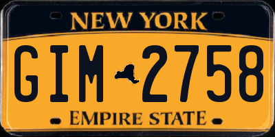NY license plate GIM2758
