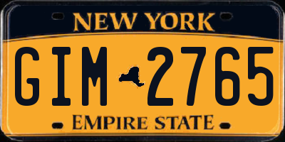 NY license plate GIM2765