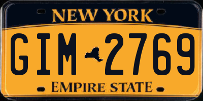NY license plate GIM2769