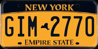 NY license plate GIM2770