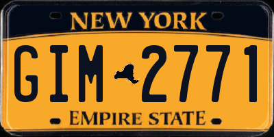 NY license plate GIM2771