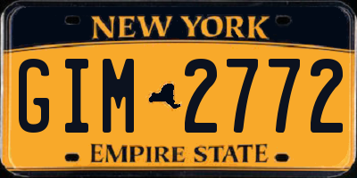 NY license plate GIM2772