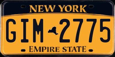 NY license plate GIM2775