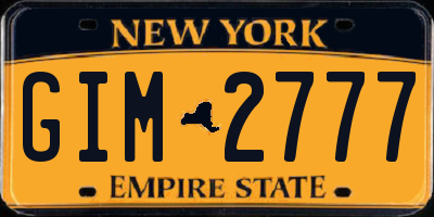 NY license plate GIM2777
