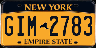 NY license plate GIM2783