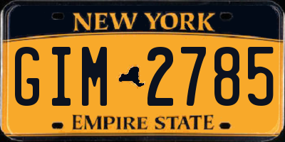 NY license plate GIM2785