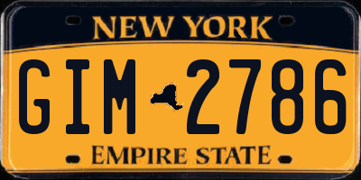 NY license plate GIM2786