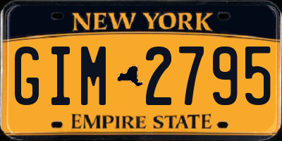 NY license plate GIM2795