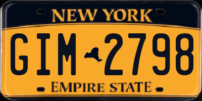 NY license plate GIM2798
