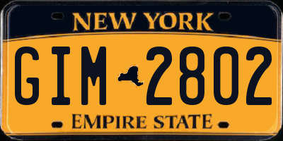 NY license plate GIM2802