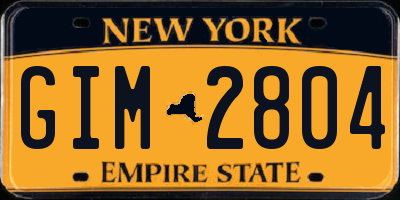 NY license plate GIM2804