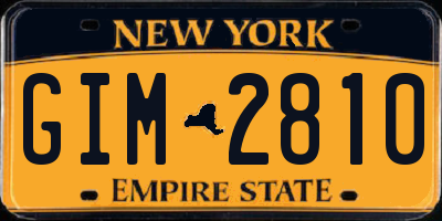 NY license plate GIM2810