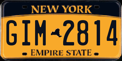NY license plate GIM2814
