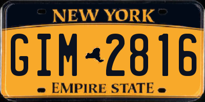 NY license plate GIM2816