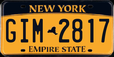 NY license plate GIM2817