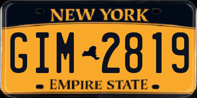 NY license plate GIM2819