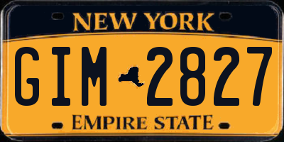 NY license plate GIM2827