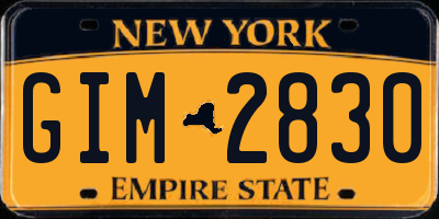 NY license plate GIM2830
