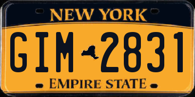 NY license plate GIM2831
