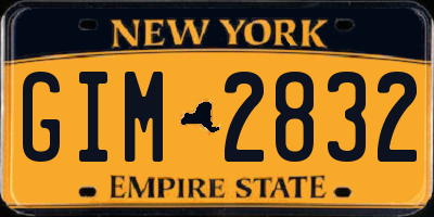 NY license plate GIM2832