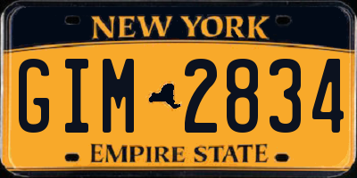 NY license plate GIM2834