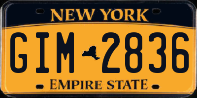 NY license plate GIM2836