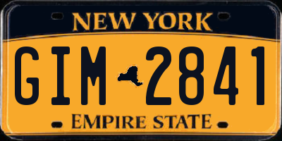 NY license plate GIM2841