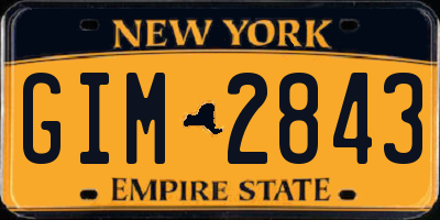 NY license plate GIM2843