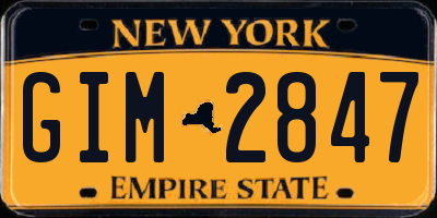 NY license plate GIM2847