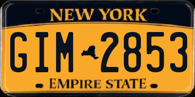 NY license plate GIM2853