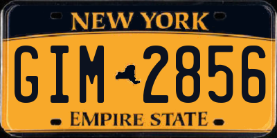 NY license plate GIM2856