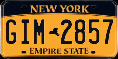 NY license plate GIM2857