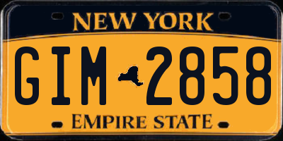 NY license plate GIM2858